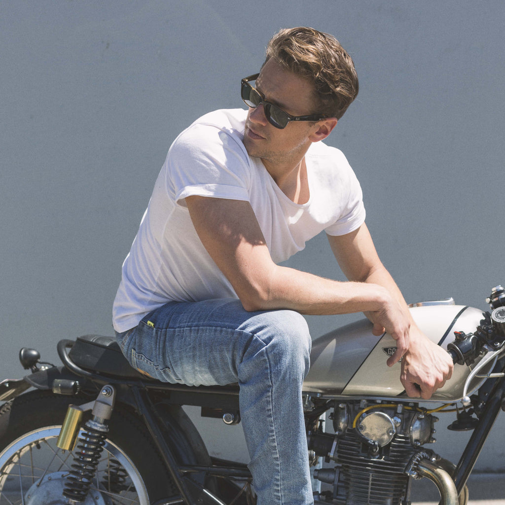 Men's motorcycle pants blue
