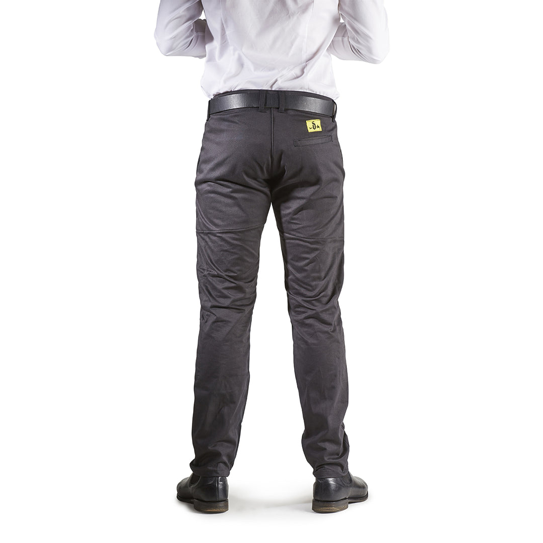 Men's Black Chino Draggin Jeans motorcycle pants back
