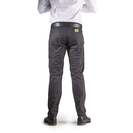 Men's Black Chino Draggin Jeans motorcycle pants back zoom