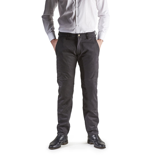 Men's Black Chino Draggin Jeans motorcycle pants front