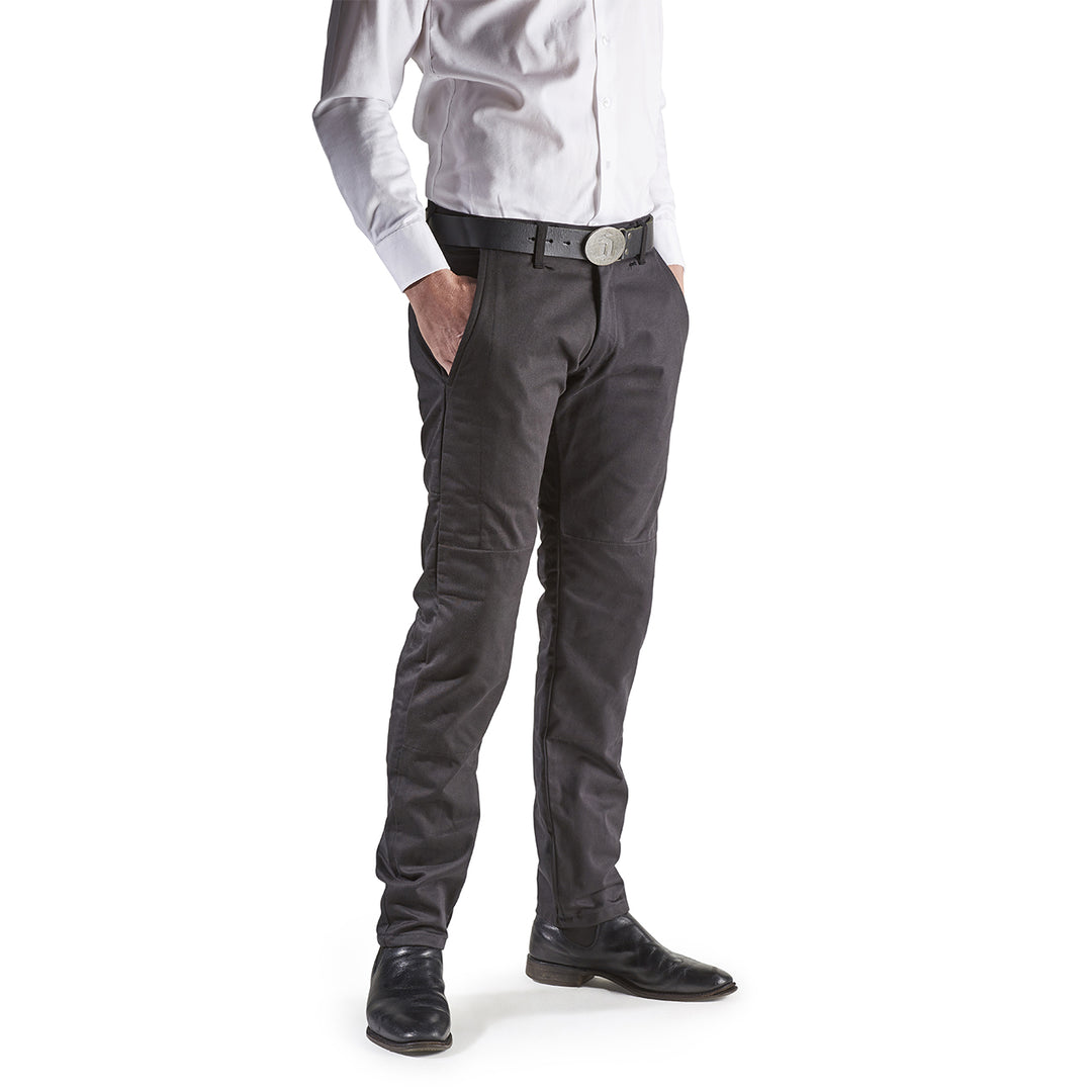 Men's Black Chino Draggin Jeans motorcycle pants side
