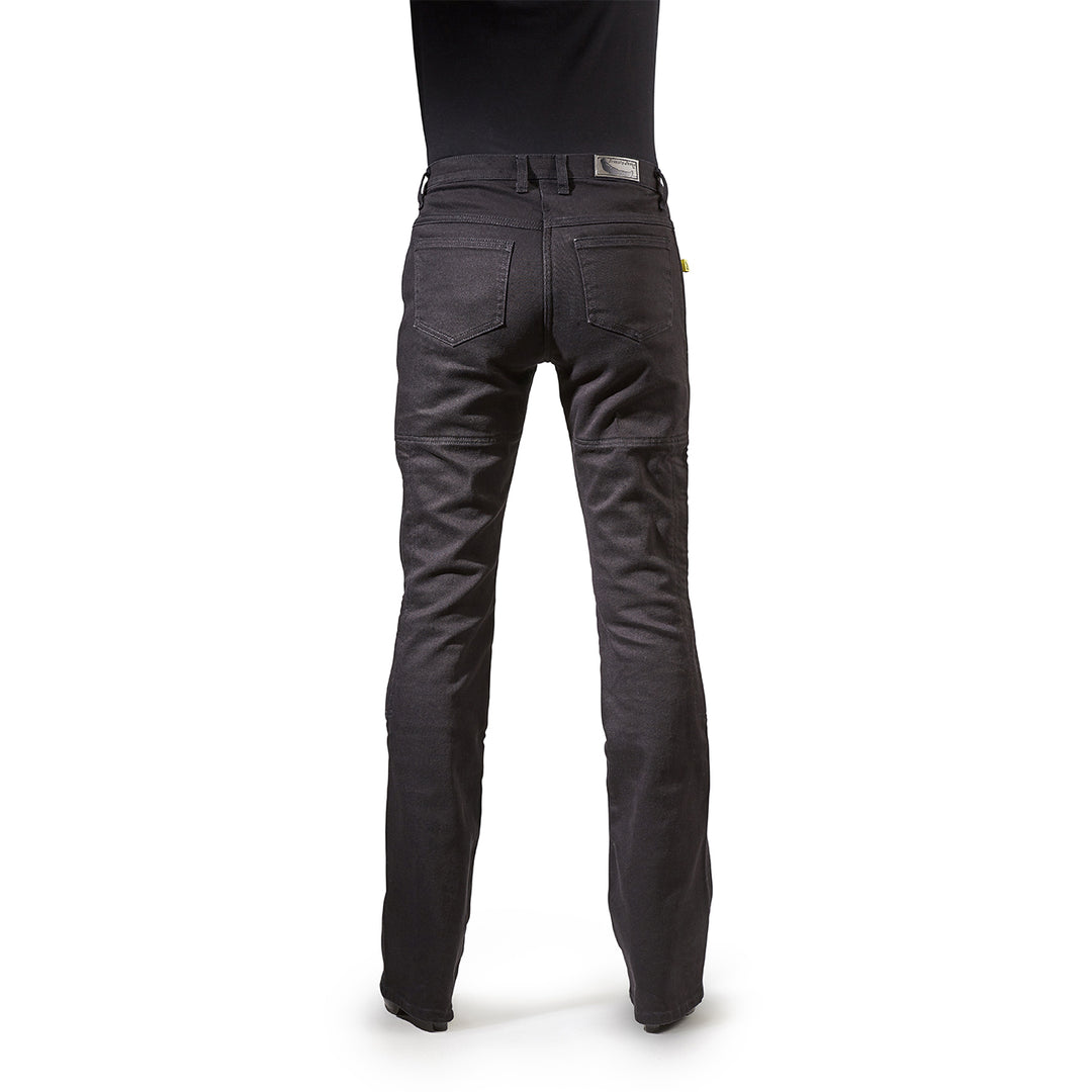 Women's Skins Black Draggin Jeans motorcycle pants back